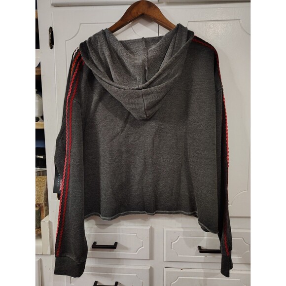 Betsy Johnson Jacket Womens XL Gray Hooded Full Zip Performance Embroidered - Picture 8 of 8